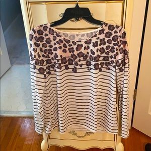 Leopard striped top